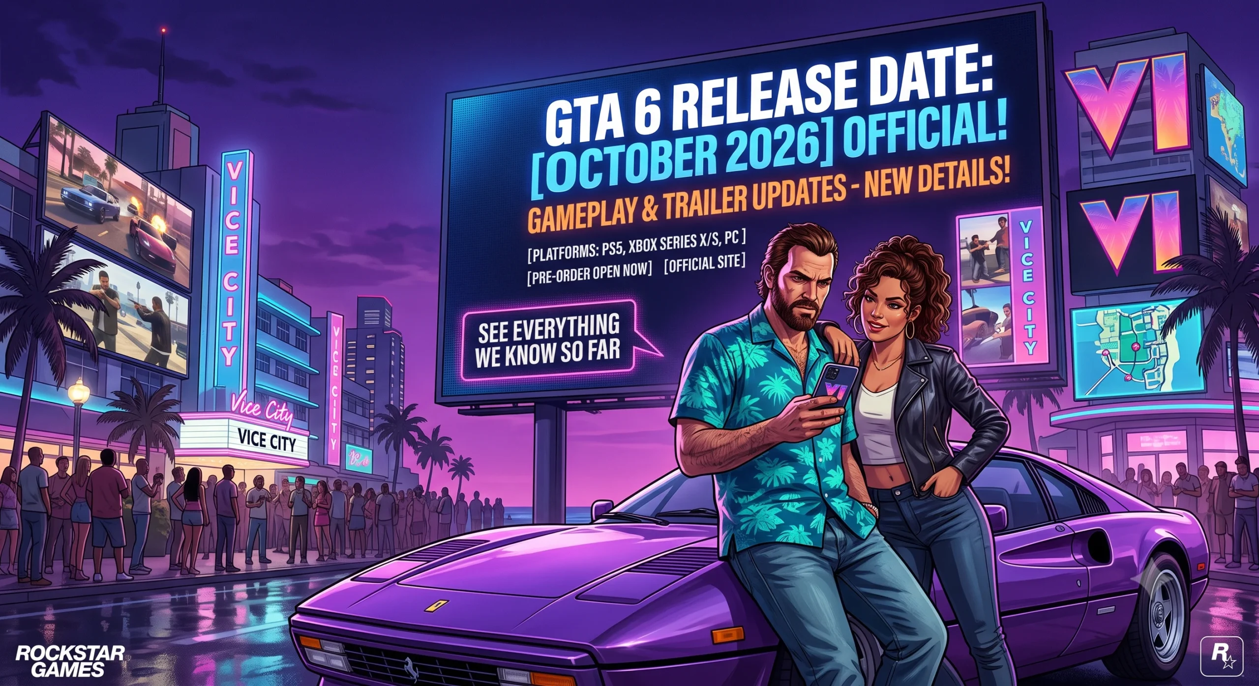 GTA 6 Release Date, Gameplay & Trailer Updates (August 2026) – Everything We Know So Far