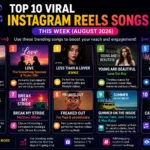 Discover the top 10 trending Instagram Reels songs of August 2026. Check out the latest viral audio tracks creators are using to increase views, engagement, and reach.