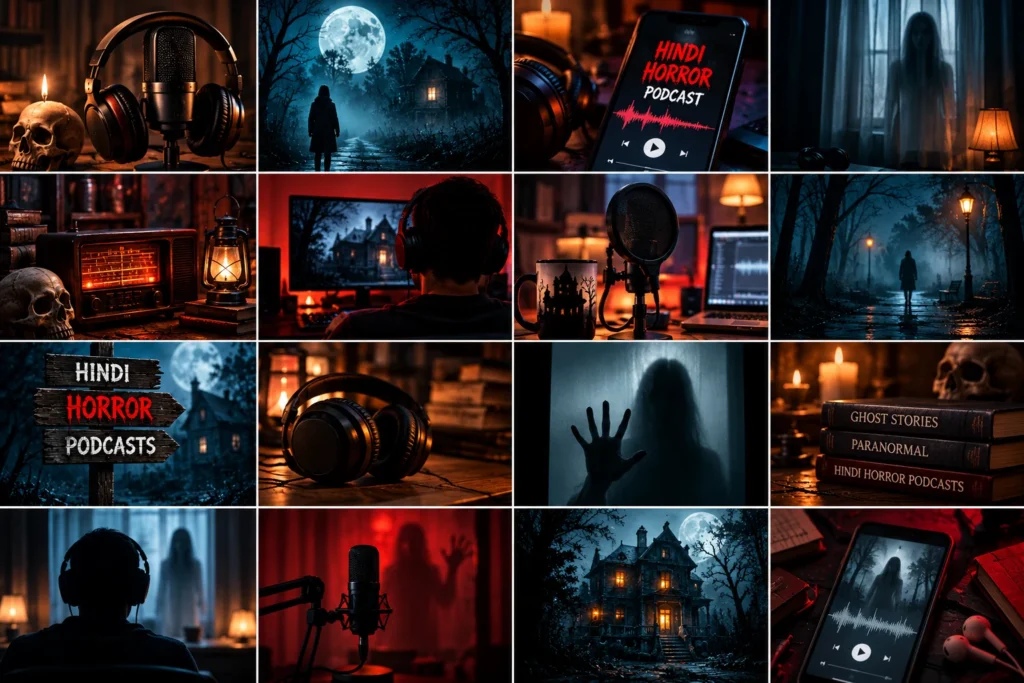 Looking for scary stories in Hindi? Explore seven horror podcasts featuring ghost stories, paranormal tales and immersive audio dramas, with links to listen online.